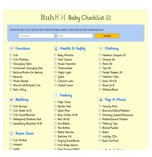 Italy101 Baby item checklist